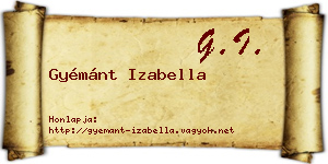 Gyémánt Izabella névjegykártya